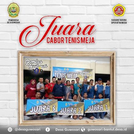 KARANGBER MEREBUT GELAR JUARA  TENIS MEJA